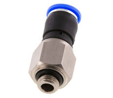 8mm & G1/8'' Draaidoorvoer Insteek Buitendraad Vernikkeld Messing/PBT NBR
