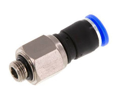 8mm & G1/8'' Draaidoorvoer Insteek Buitendraad Vernikkeld Messing/PBT NBR