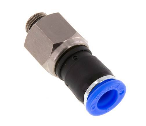 8mm & G1/8'' Draaidoorvoer Insteek Buitendraad Vernikkeld Messing/PBT NBR