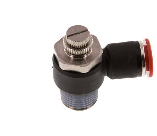 L-stuk Regelventiel 12 mm - R1/2'' Regeling-in Messing/Nylon