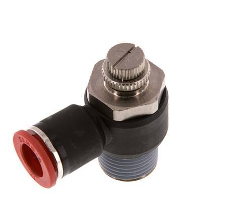 L-stuk Regelventiel 12 mm - R1/2'' Regeling-in Messing/Nylon
