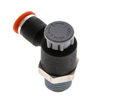 Flow Control Valve Meter-In Elbow 6 mm - R1/4'' Brass/PA 66 Locknut