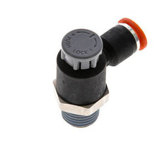 L-stuk Regelventiel 6 mm - R1/4'' Regeling-in Messing/Nylon Borgmoer
