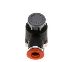 L-stuk Regelventiel 6 mm - R1/4'' Regeling-in Messing/Nylon Borgmoer