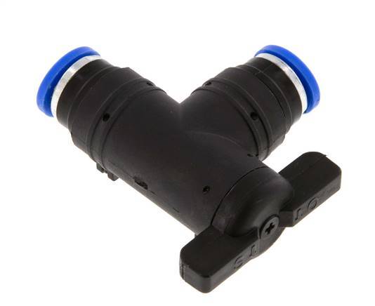 8 mm Kunststof/Messing L-stuk 2-Weg Kogelkraan