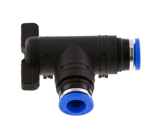 8 mm Kunststof/Messing L-stuk 2-Weg Kogelkraan