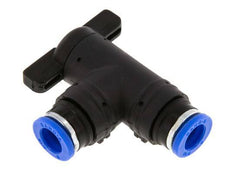 8 mm Kunststof/Messing L-stuk 2-Weg Kogelkraan