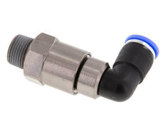10mm & R3/8'' L-stuk Hoge Snelheid Draaidoorvoer Insteek Buitendraad Vernikkeld Messing/PBT NBR
