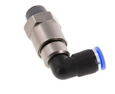 10mm & R3/8'' L-stuk Hoge Snelheid Draaidoorvoer Insteek Buitendraad Vernikkeld Messing/PBT NBR