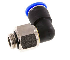12mm & G3/8'' L-stuk Draaidoorvoer Insteek Buitendraad Vernikkeld Messing/PBT NBR