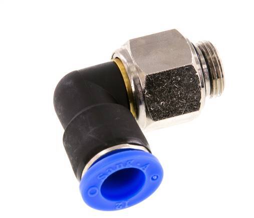 12mm & G3/8'' L-stuk Draaidoorvoer Insteek Buitendraad Vernikkeld Messing/PBT NBR