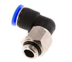 12mm & G3/8'' L-stuk Draaidoorvoer Insteek Buitendraad Vernikkeld Messing/PBT NBR