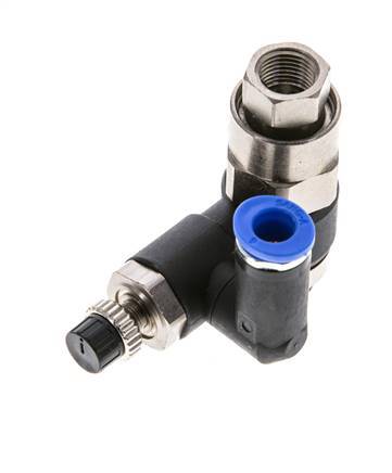 Draaibaar Regelventiel 6 mm - G1/4''-G1/8'' Regeling-Uit Messing/Nylon Indirect Gestuurde Terugslagklep