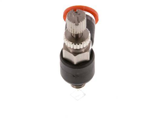 L-stuk Regelventiel 4 mm - M5 Regeling-in Messing/Nylon