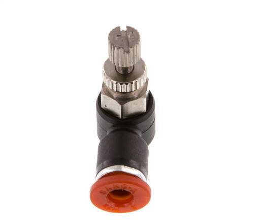 L-stuk Regelventiel 4 mm - M5 Regeling-in Messing/Nylon