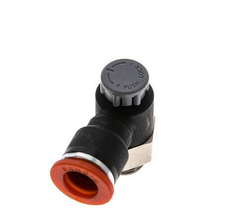 L-stuk Regelventiel 10 mm - G1/4'' Regeling-in Messing/Nylon Borgmoer