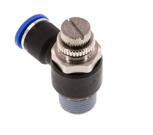 L-stuk Regelventiel 10 mm - R3/8'' Regeling-Uit Messing/Nylon