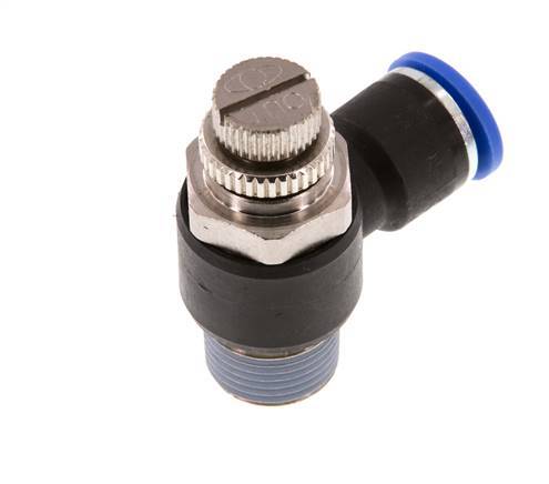 L-stuk Regelventiel 10 mm - R3/8'' Regeling-Uit Messing/Nylon