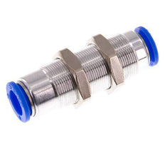 12mm Zelfsluitende Insteekkoppeling Vernikkeld Messing/PBT Schotdoorvoer 0-10 bar