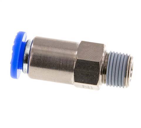 6mm & R1/8'' Regeling-Uit Vernikkeld Messing/PBT Terugslagklep Insteekkoppeling Buitendraad 0.2-10 bar
