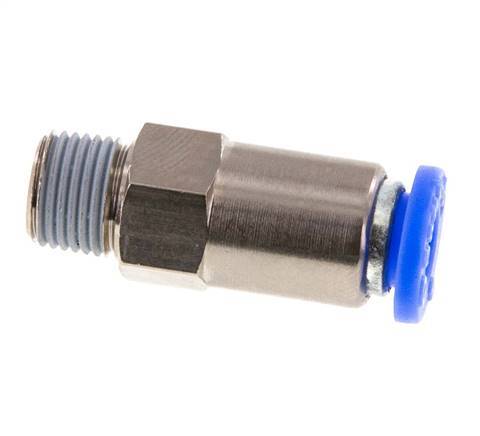 6mm & R1/8'' Regeling-Uit Vernikkeld Messing/PBT Terugslagklep Insteekkoppeling Buitendraad 0.2-10 bar