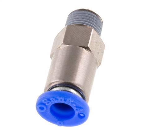 6mm & R1/8'' Regeling-Uit Vernikkeld Messing/PBT Terugslagklep Insteekkoppeling Buitendraad 0.2-10 bar
