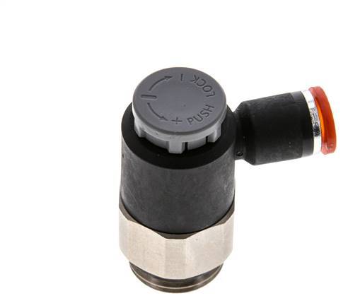 L-stuk Regelventiel 8 mm - G1/2'' Regeling-in Messing/Nylon Borgmoer