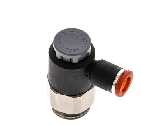 L-stuk Regelventiel 8 mm - G1/2'' Regeling-in Messing/Nylon Borgmoer