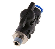 8 mm - R1/8'' Kunststof/Messing rechte 2-Weg Kogelkraan