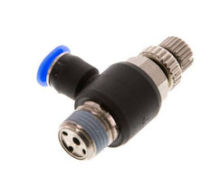 L-stuk Regelventiel 4 mm - R1/8'' Regeling-Uit Messing/PBT