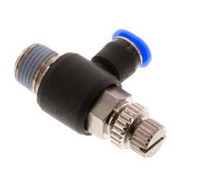 L-stuk Regelventiel 4 mm - R1/8'' Regeling-Uit Messing/PBT