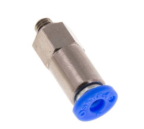4mm & M5 Regeling-In Vernikkeld Messing/PBT Terugslagklep Insteekkoppeling Buitendraad 0.2-10 bar