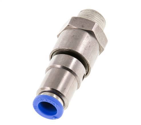 10mm & R3/8'' Hoge Snelheid Draaidoorvoer Insteek Buitendraad Vernikkeld Messing/PBT NBR