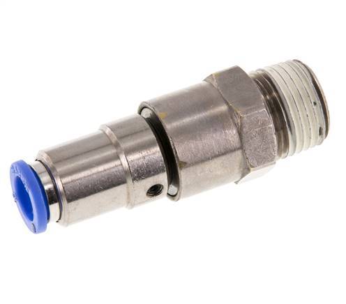10mm & R1/2'' Quick Swivel Joint Push-In-Male Threads Nickel-Plated Brass/PBT NBR Rotatable