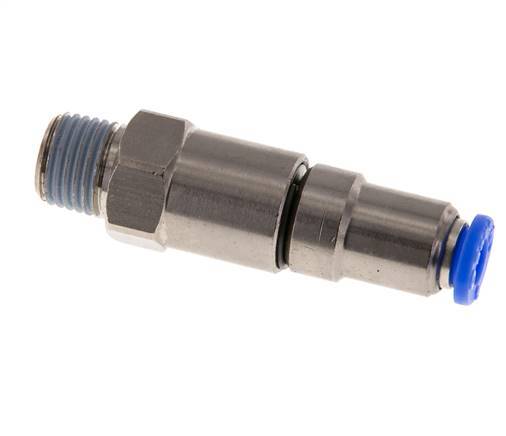 6mm & R1/4'' Hoge Snelheid Draaidoorvoer Insteek Buitendraad Vernikkeld Messing/PBT NBR