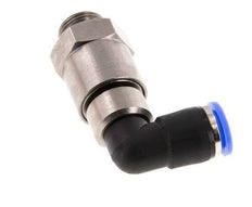 10mm & G3/8'' Elbow Quick Swivel Joint Push-In-Male Threads Nickel-Plated Brass/PBT NBR Rotatable