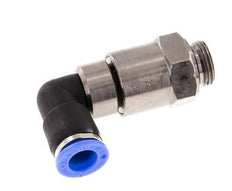 10mm & G3/8'' L-stuk Hoge Snelheid Draaidoorvoer Insteek Buitendraad Vernikkeld Messing/PBT NBR