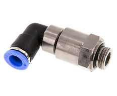 10mm & G3/8'' L-stuk Hoge Snelheid Draaidoorvoer Insteek Buitendraad Vernikkeld Messing/PBT NBR