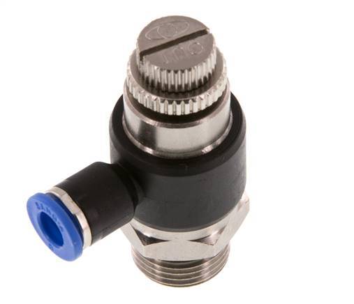 L-stuk Regelventiel 6 mm - G3/8'' Regeling-Uit Messing/Nylon