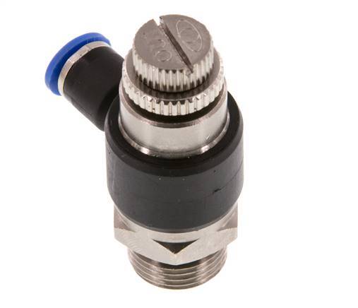L-stuk Regelventiel 6 mm - G3/8'' Regeling-Uit Messing/Nylon