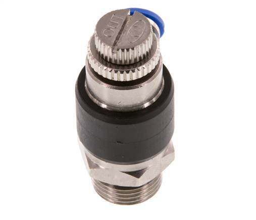 L-stuk Regelventiel 6 mm - G3/8'' Regeling-Uit Messing/Nylon