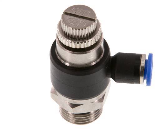 L-stuk Regelventiel 6 mm - G3/8'' Regeling-Uit Messing/Nylon