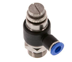 L-stuk Regelventiel 6 mm - G3/8'' Regeling-Uit Messing/Nylon