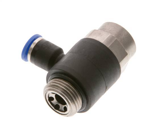 L-stuk Regelventiel 6 mm - G3/8'' Regeling-Uit Messing/Nylon Sleufschroef