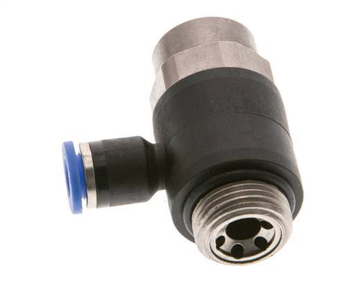 L-stuk Regelventiel 6 mm - G3/8'' Regeling-Uit Messing/Nylon Sleufschroef