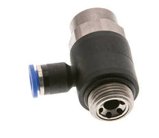 L-stuk Regelventiel 6 mm - G3/8'' Regeling-Uit Messing/Nylon Sleufschroef