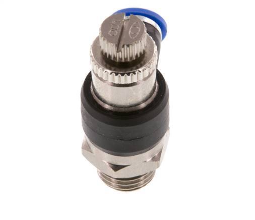 Flow Control Silencer Meter-Out Elbow 6 mm - G1/4'' Brass/PA 66