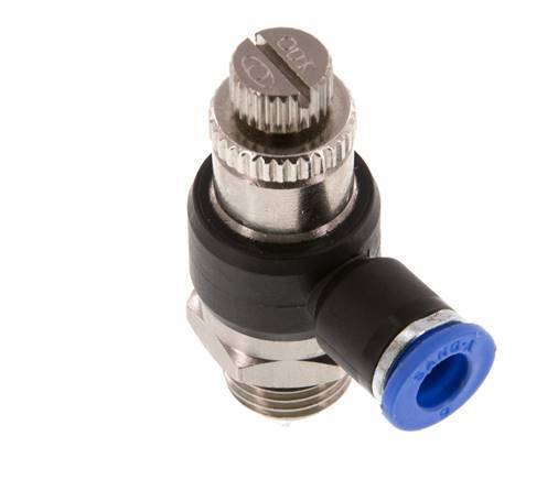 L-stuk Regelventiel 6 mm - G1/4'' Regeling-Uit Messing/Nylon
