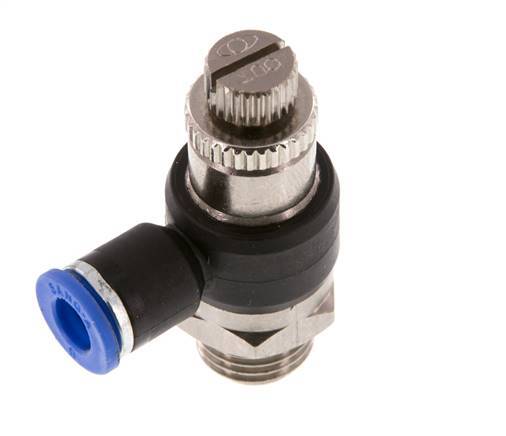 L-stuk Regelventiel 6 mm - G1/4'' Regeling-Uit Messing/Nylon