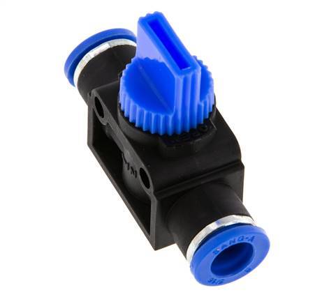 8 mm Kunststof/Messing 3/2-Weg Handafsluiter